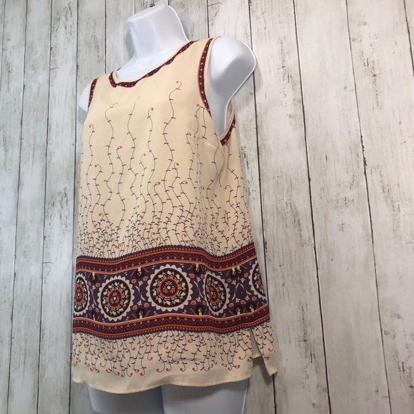 Chelsea & Violet Lined Multicolored Sleeveless Top Small - Picture 2 of 11